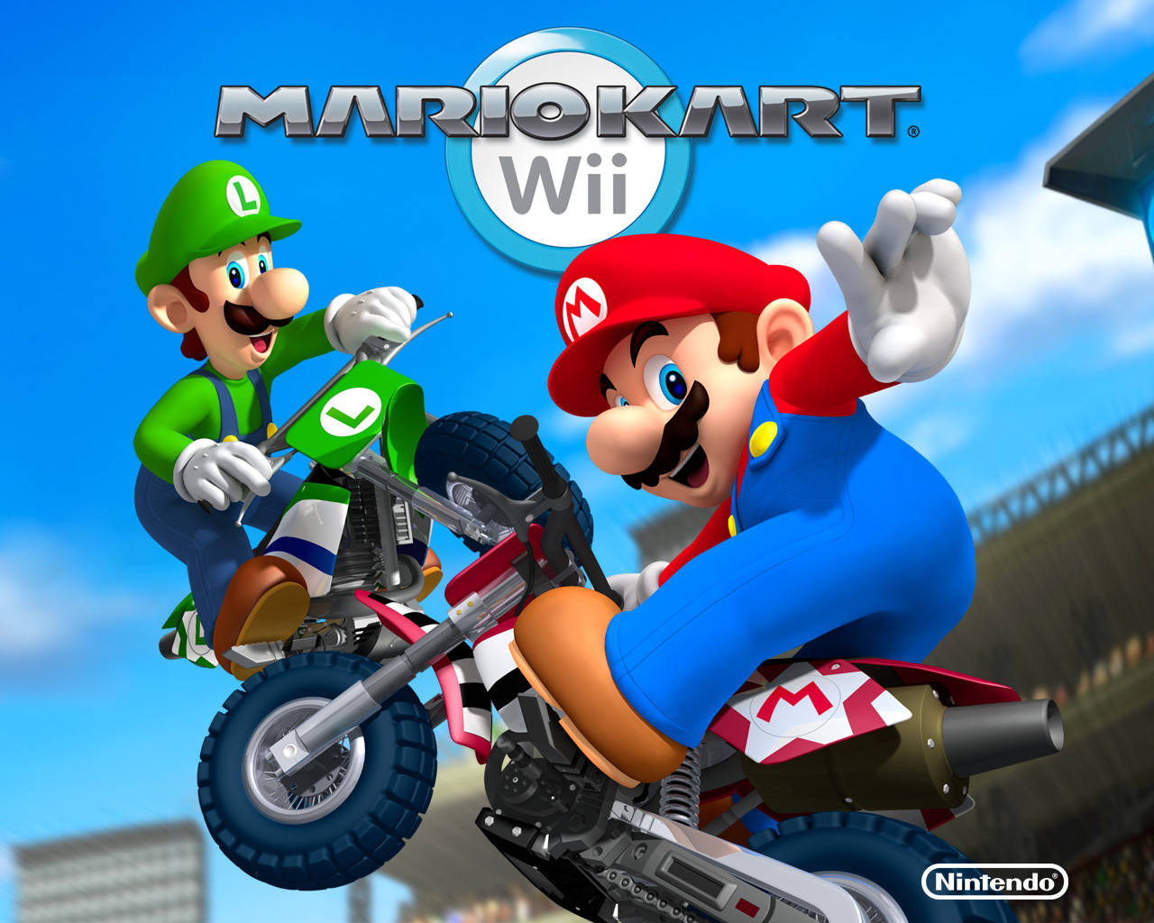 Online Game Mario Kart Wii Bike Tricks Luigi Wallpaper