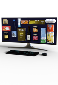 Online Grocery Shopping Concept PNG