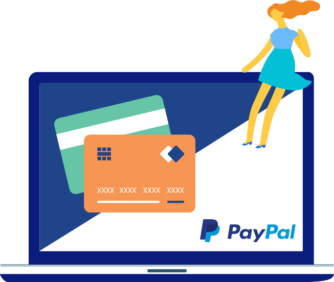 Online Payment Illustration Pay Pal PNG
