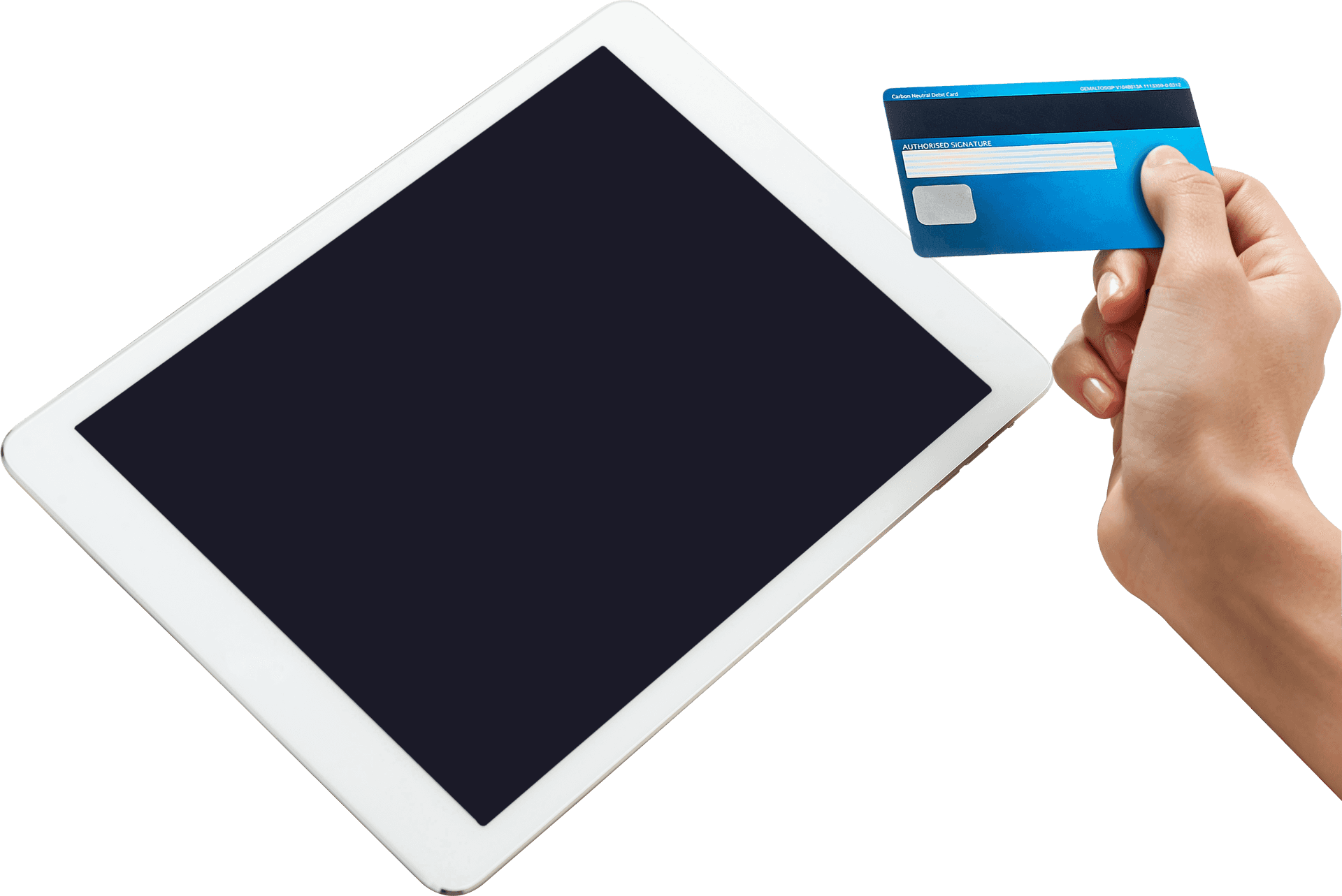 Online Payment Tablet Credit Card PNG