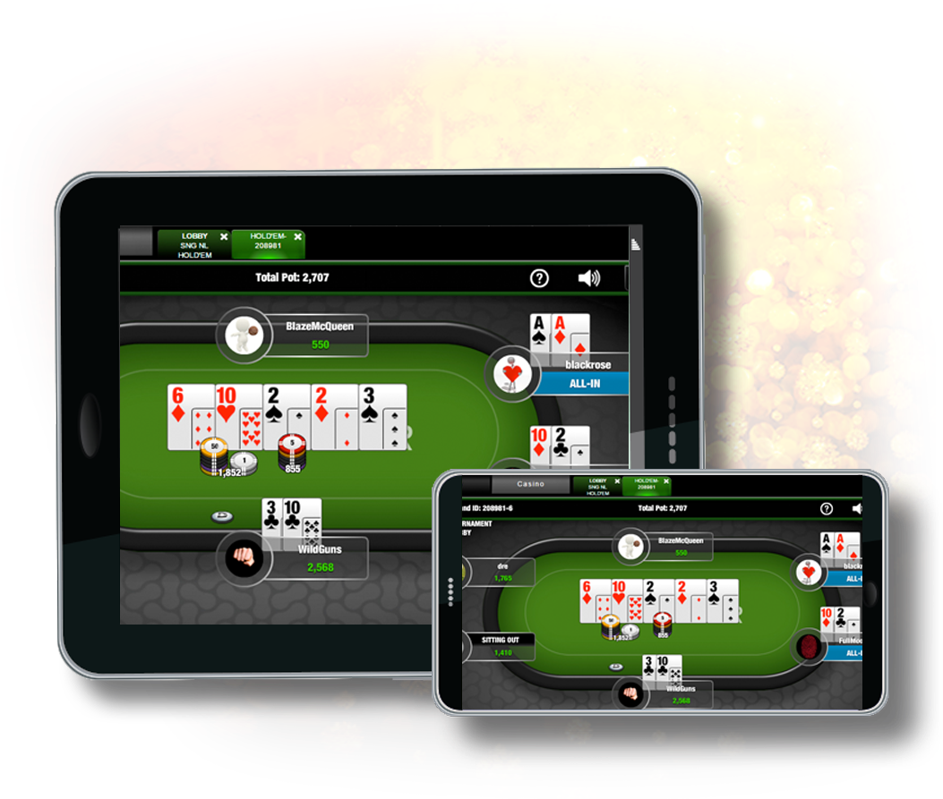 Online Poker Gameplayon Tablets PNG
