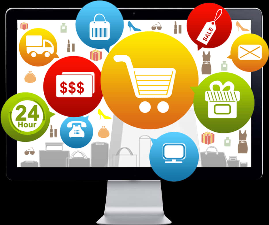 Online Shopping Concept Desktop PNG