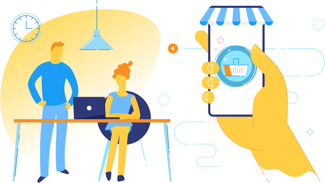 Online Shopping Concept Illustration PNG