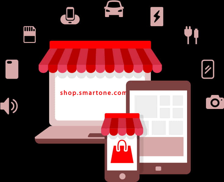 Online Shopping Concept Illustration PNG