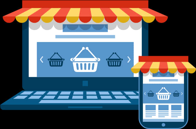 Online Shopping Cross Platform Illustration PNG