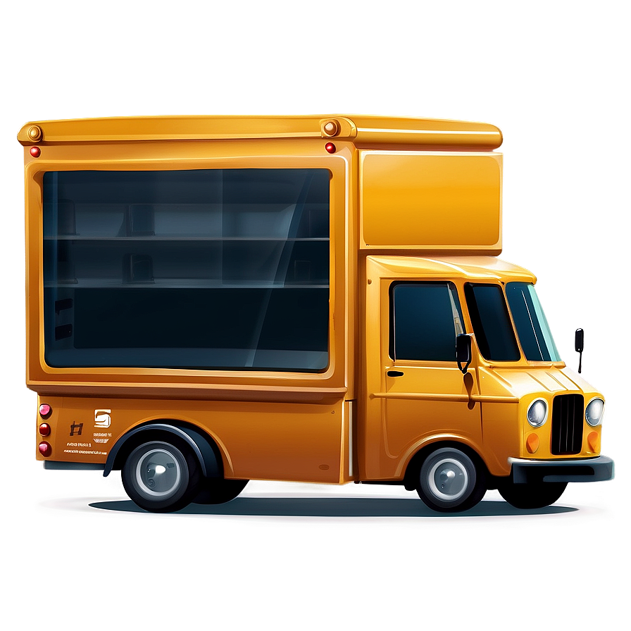 Online Shopping Delivery Truck Png 06212024 PNG