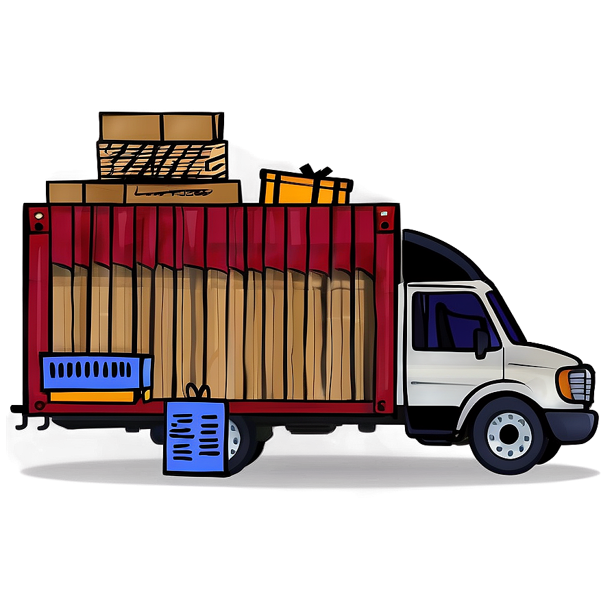 Online Shopping Delivery Truck Png Dqw70 PNG