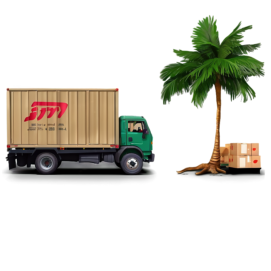 Online Shopping Delivery Truck Png Euo PNG