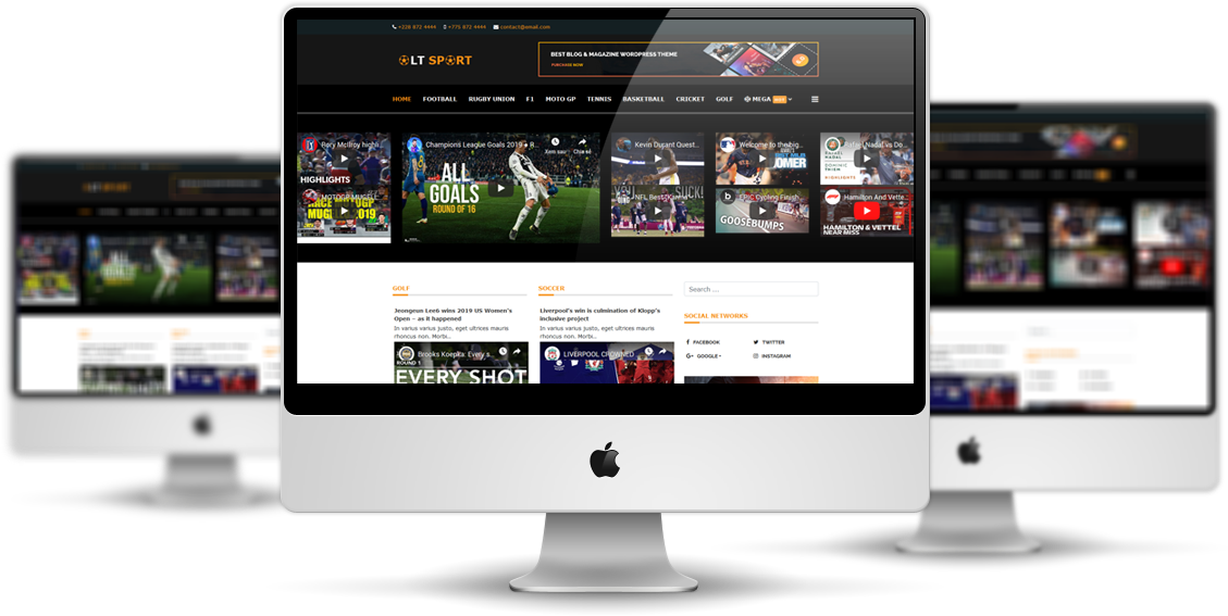 Online Sports Store Website Display PNG