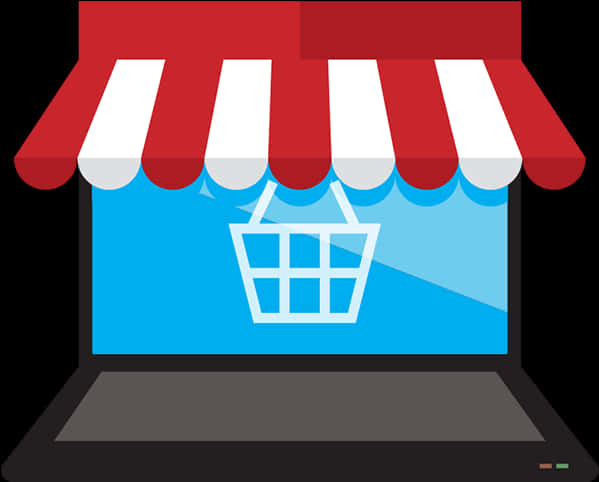 Online Storefront Illustration PNG