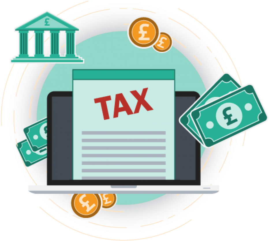 Online Tax Management Concept PNG