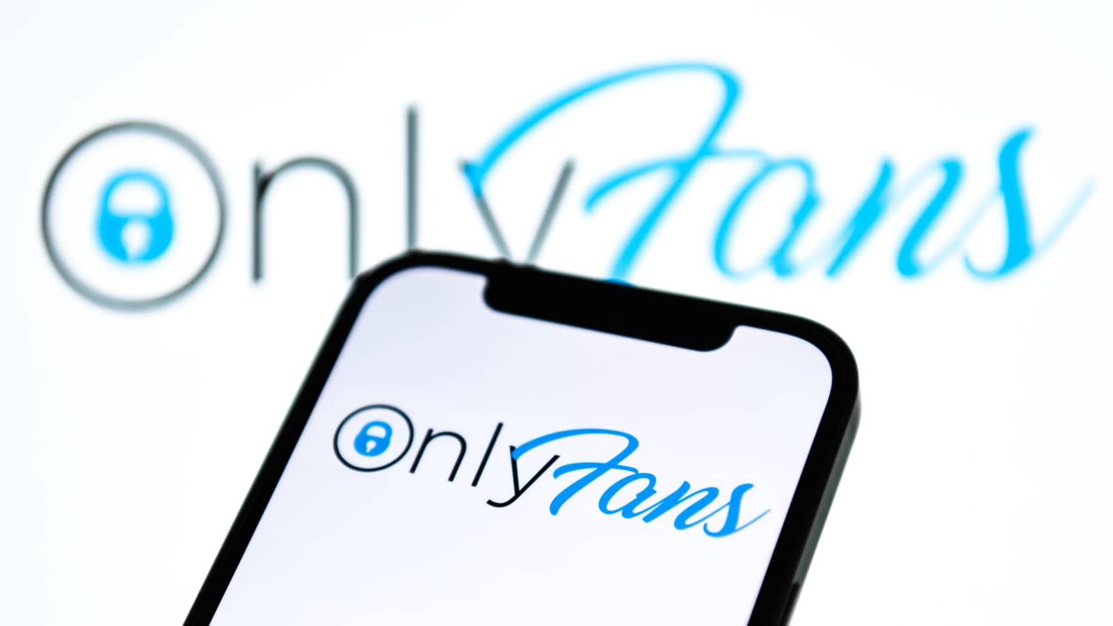 Exciting Content Awaits: Onlyfans Icon Displayed on an iPhone Screen Wallpaper