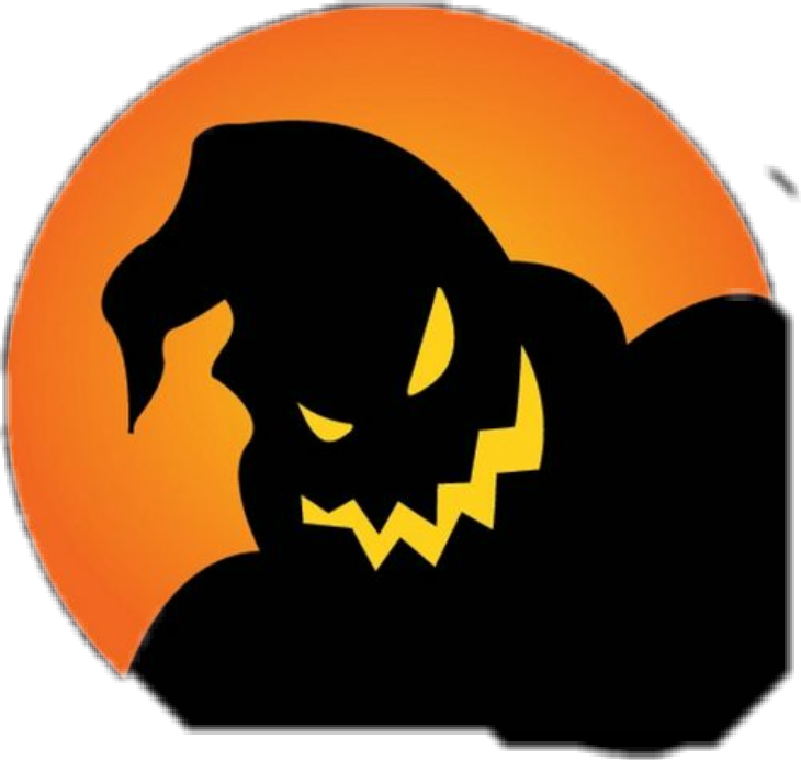 Oogie Boogie Silhouette Orange Background PNG
