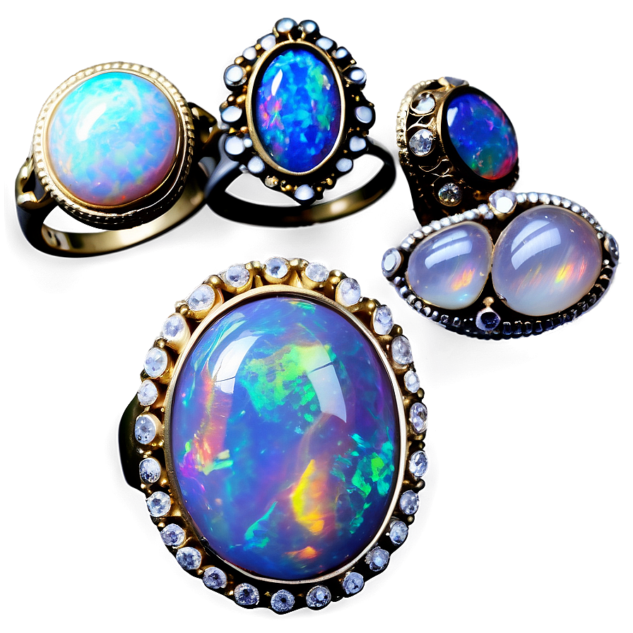 Opal Dream Rings Png 06122024 PNG