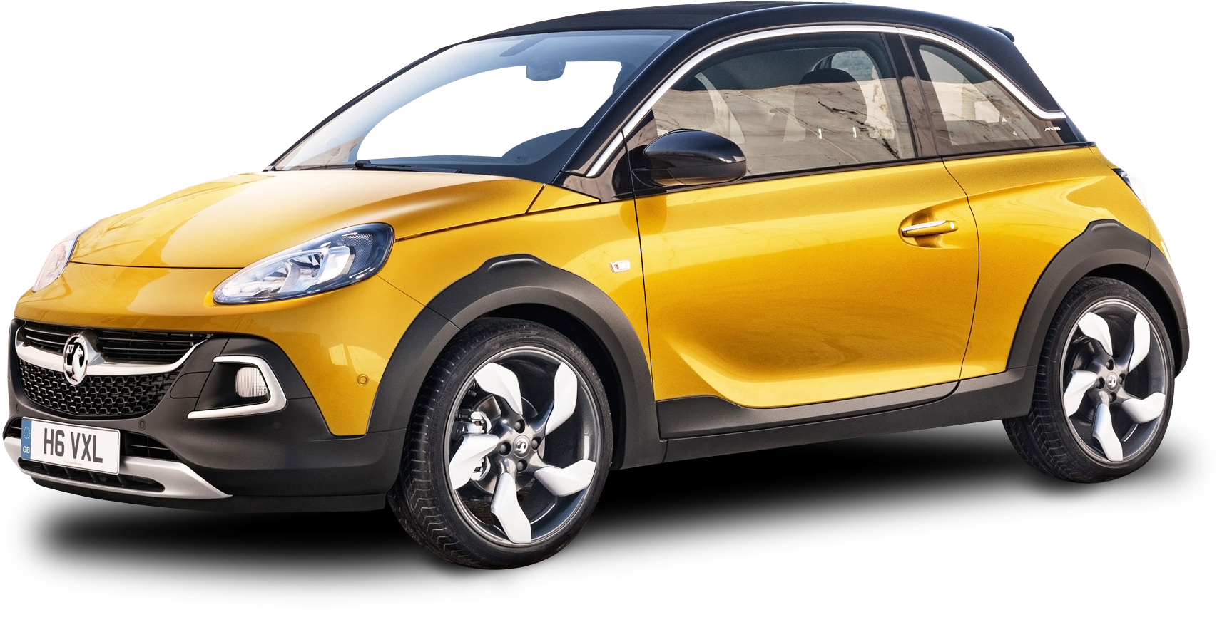 Opel Adam Yellow Side View PNG