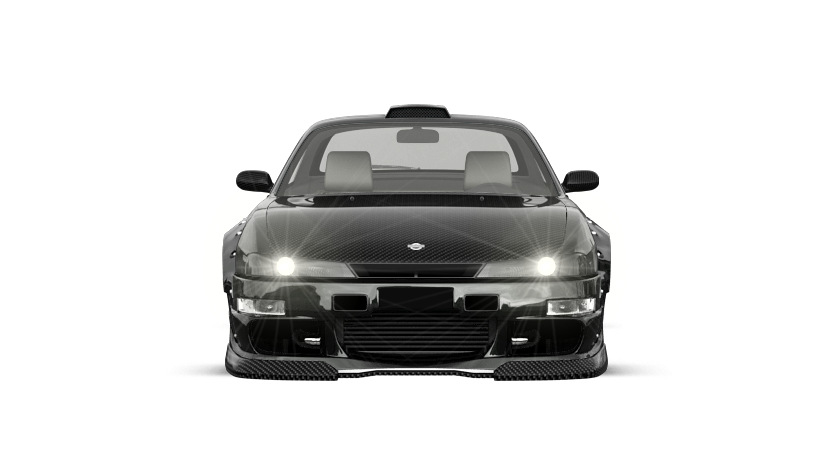 Opel Carwith Beaming Headlights PNG