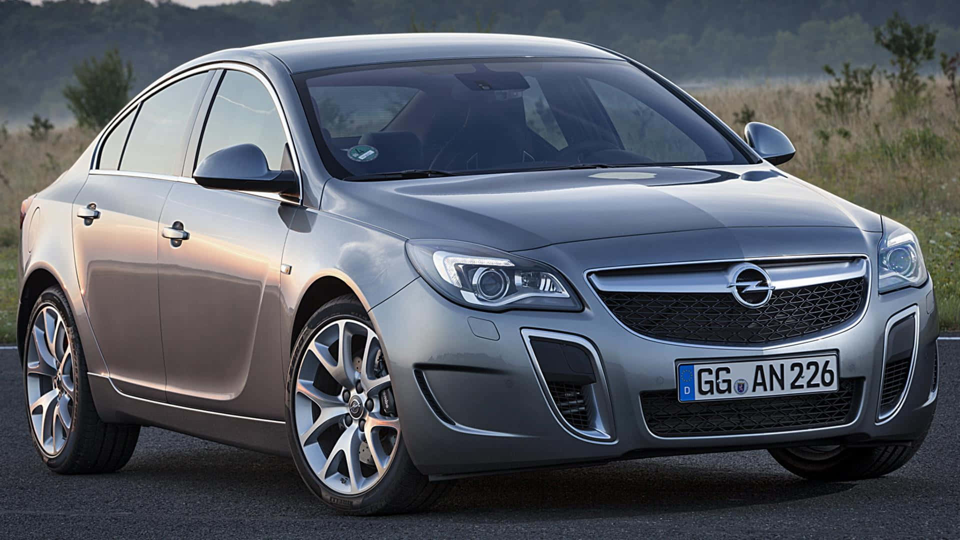 Opel Insignia in Thrilling Action Wallpaper