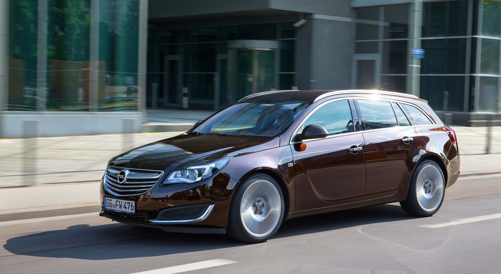 Stunning Opel Insignia on the Road Wallpaper