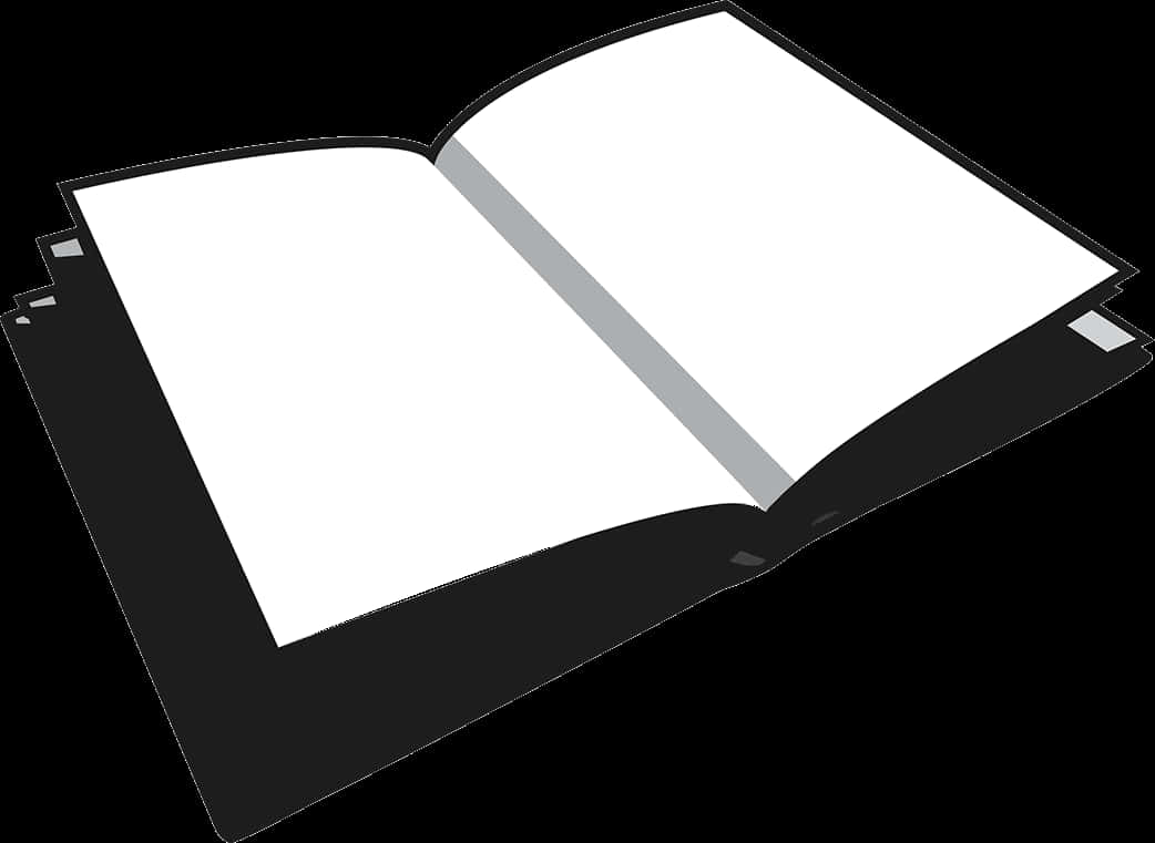 Open Blank Book Graphic PNG