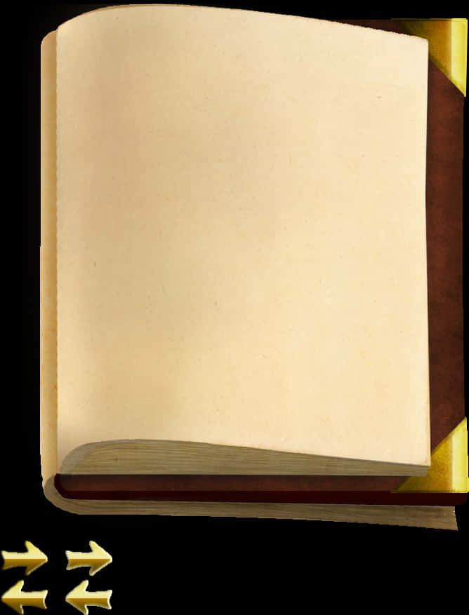 Open Blank Book Texture PNG