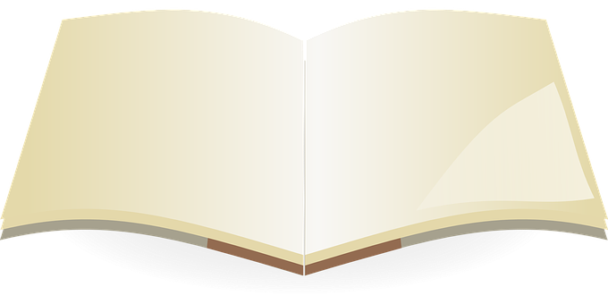 Open Blank Book Vector PNG