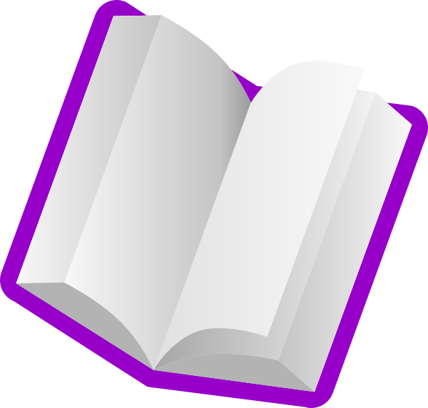 Open Book Clipart Purple Cover PNG