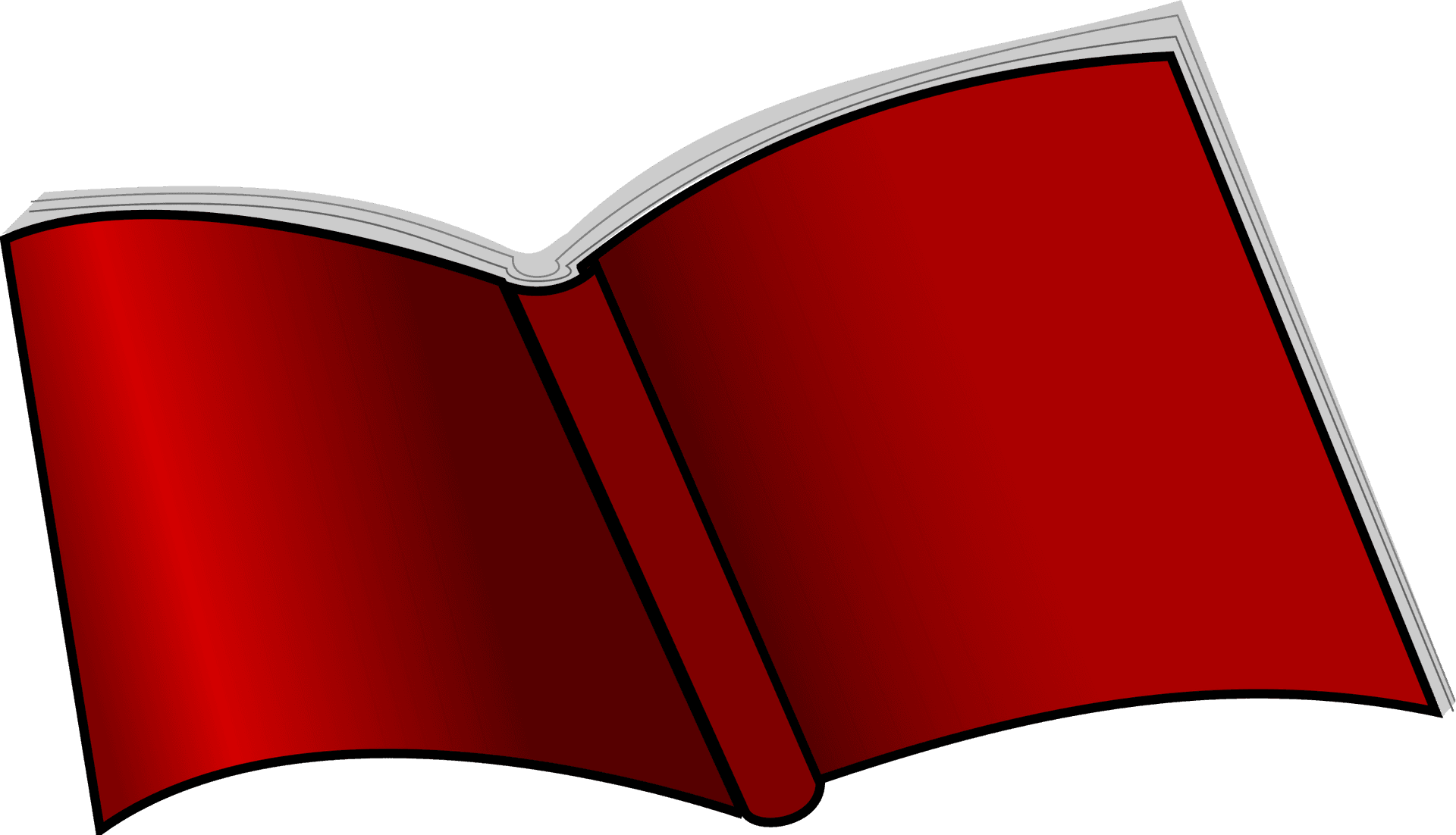 Open Book Clipart Red Cover PNG