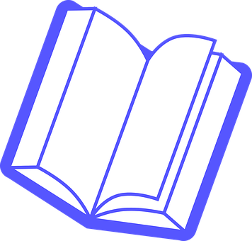 Open Book Icon Blue PNG