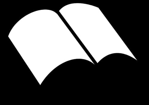 Open Book Icon Silhouette PNG