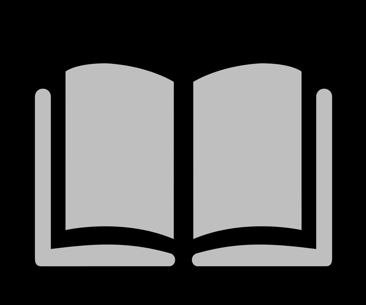 Open Book Icon Silhouette PNG