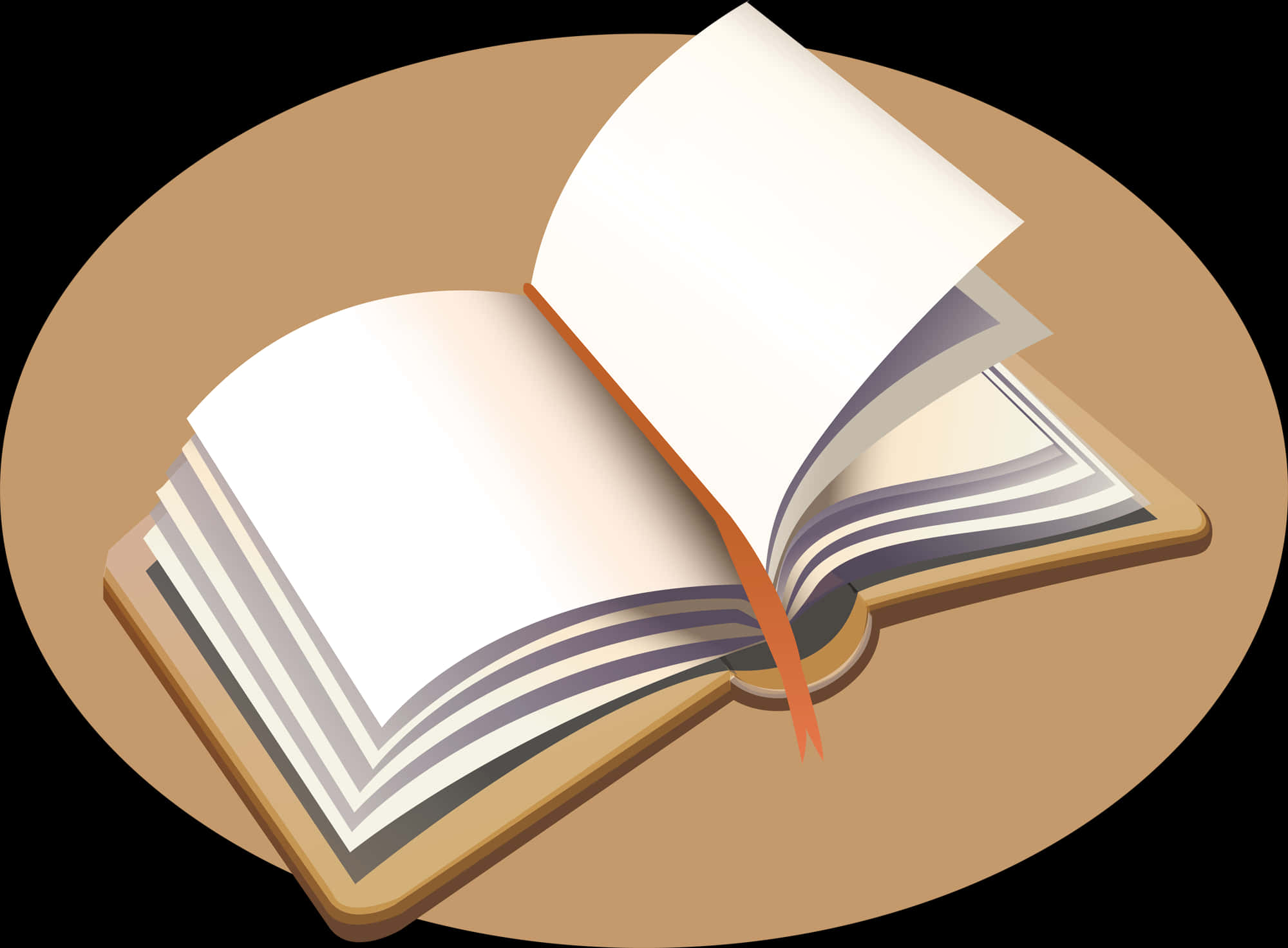 Open Book Illustration PNG