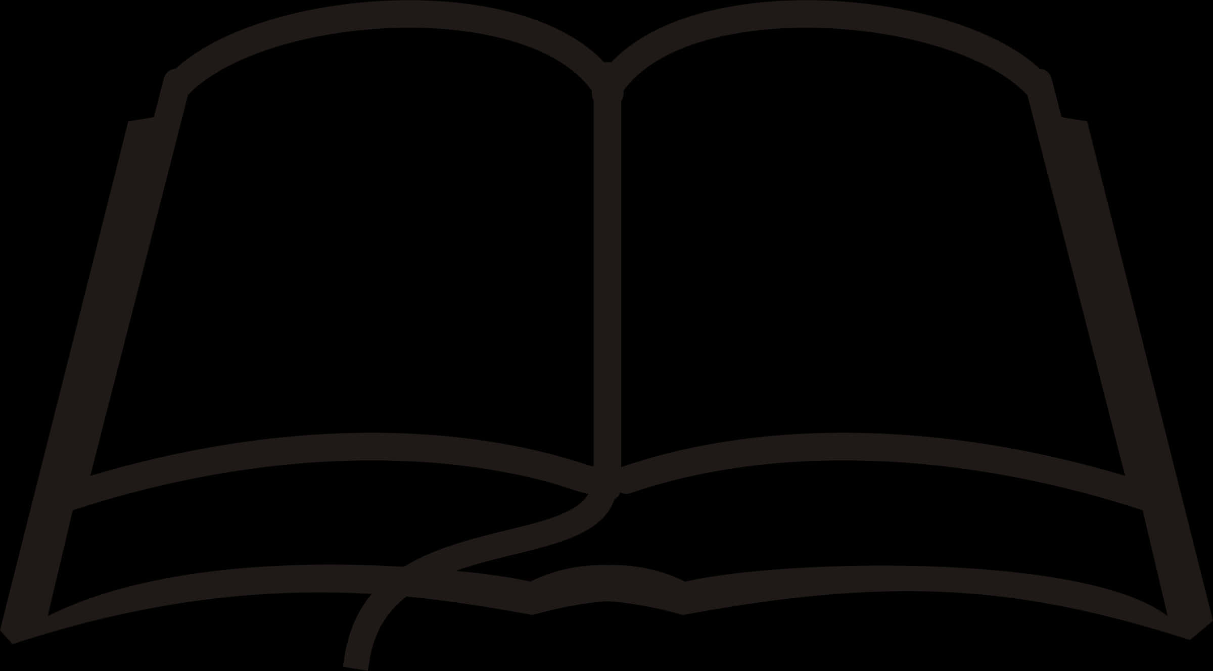 Open Book Logo Design PNG