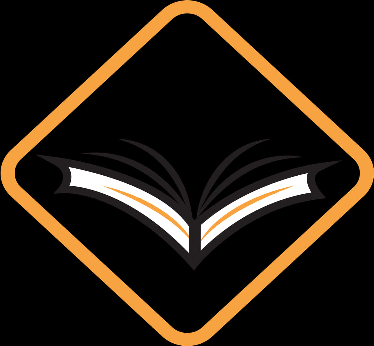 Open Book Logo Design PNG