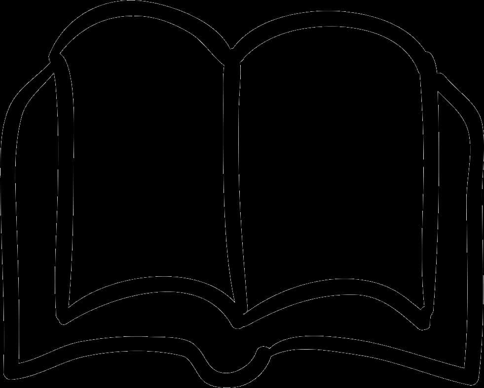 Open Book Outline Vector PNG
