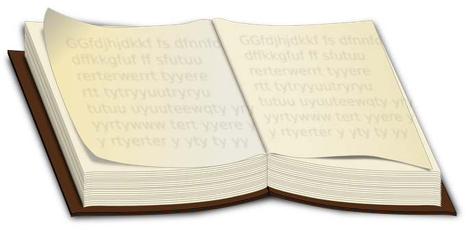 Open Book Render PNG