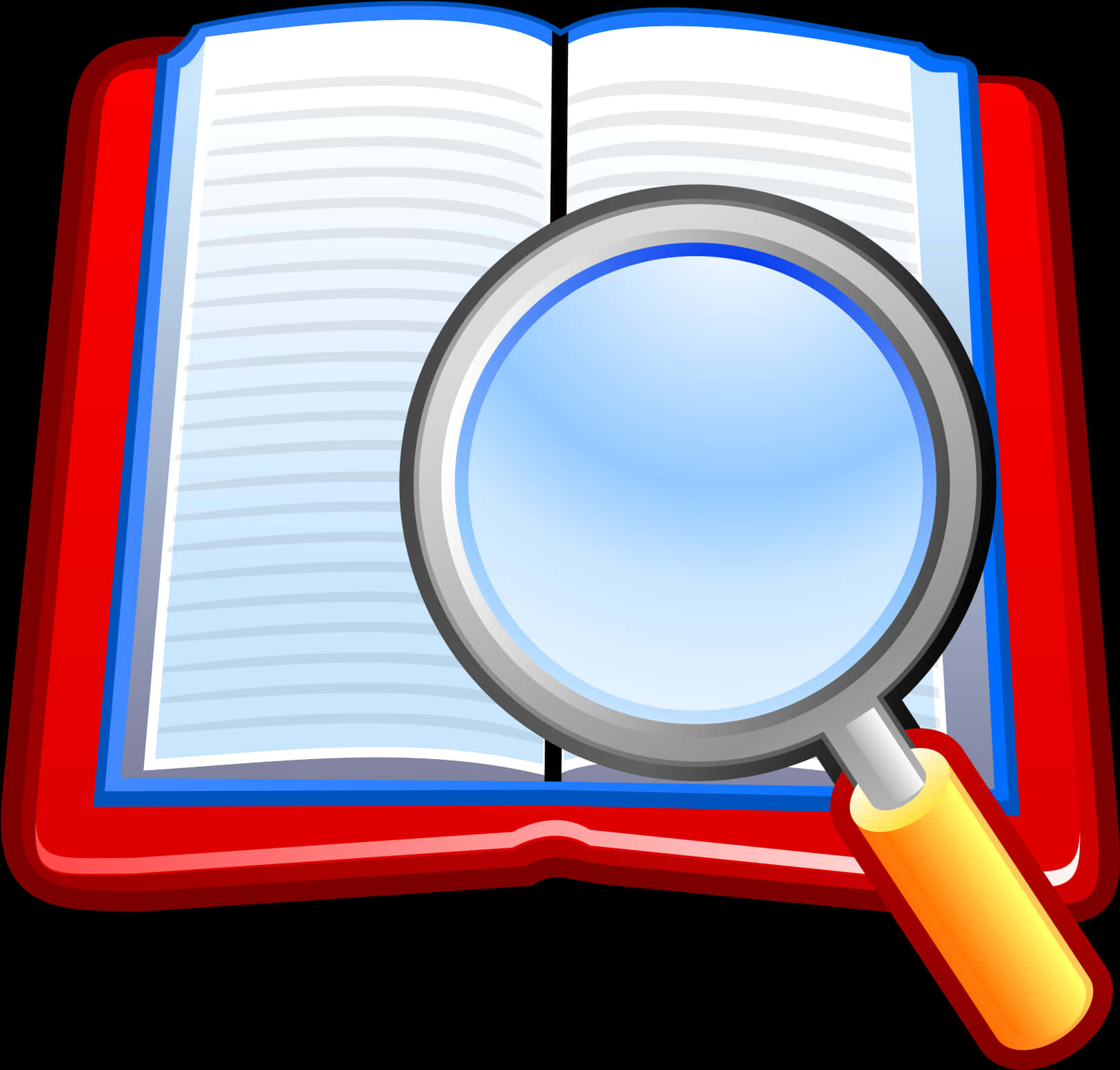 Open Book Research Icon PNG