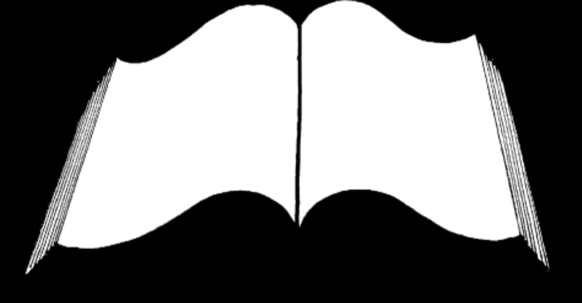 Open Book Silhouette PNG