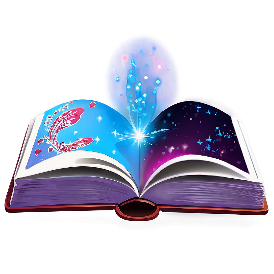 Open Book With Magic Vector Png 9 PNG
