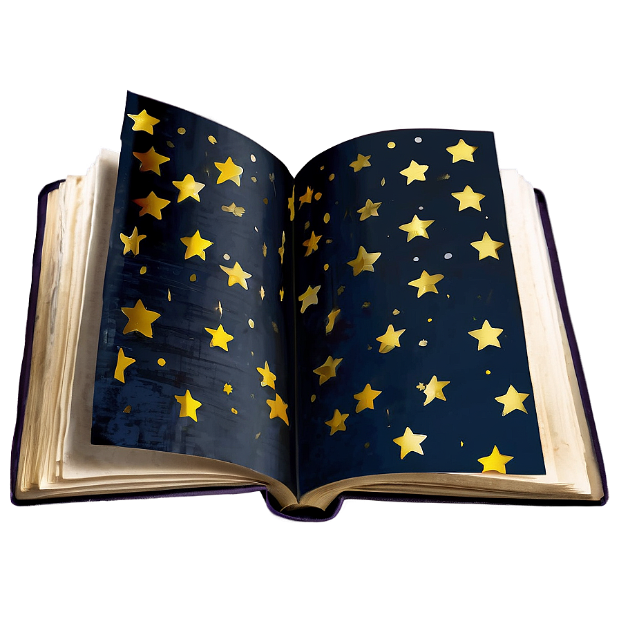 Download Open Book With Stars Png Jcb96 