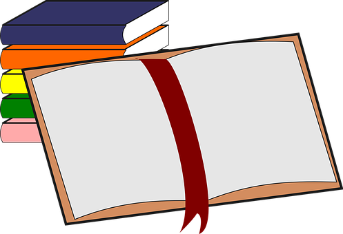 Open Bookand Stackof Books PNG
