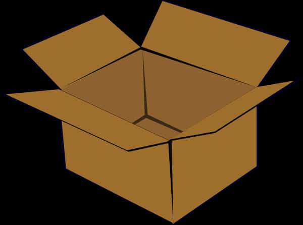 Open Cardboard Box PNG