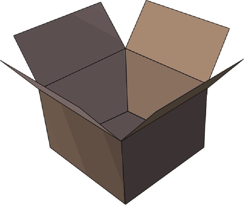 Open Cardboard Box Illustration PNG