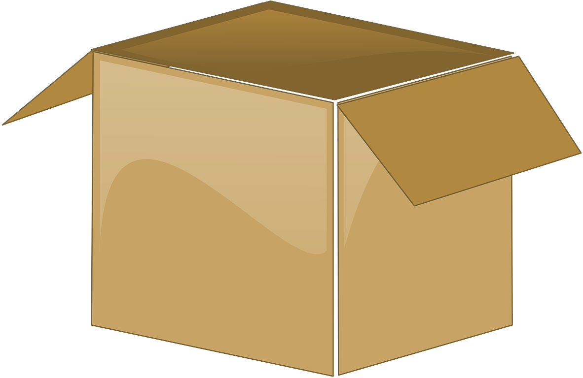 Open Cardboard Box Illustration PNG