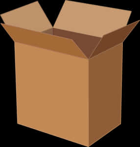 Open Cardboard Box Vector PNG