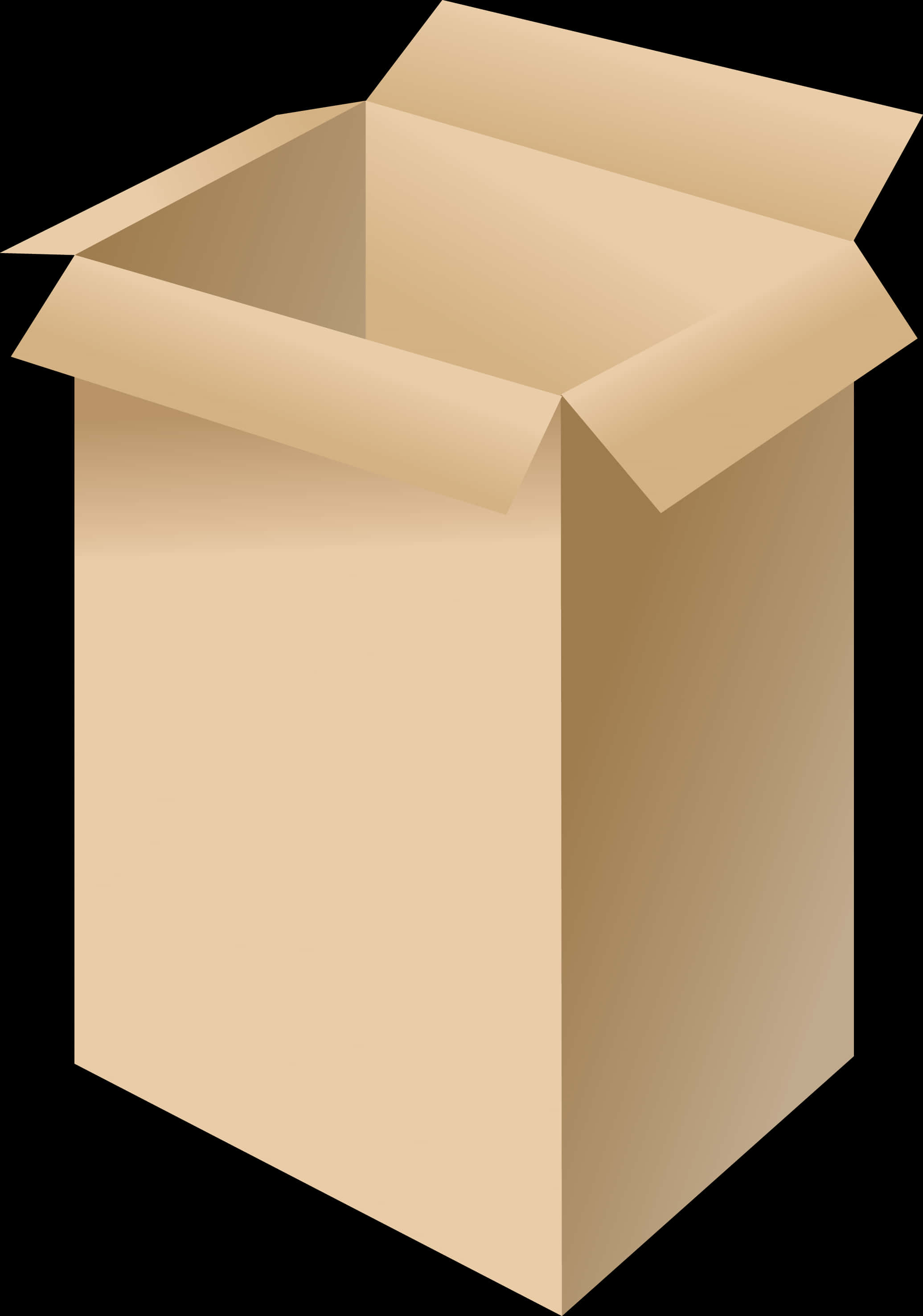 Open Cardboard Box Vector PNG