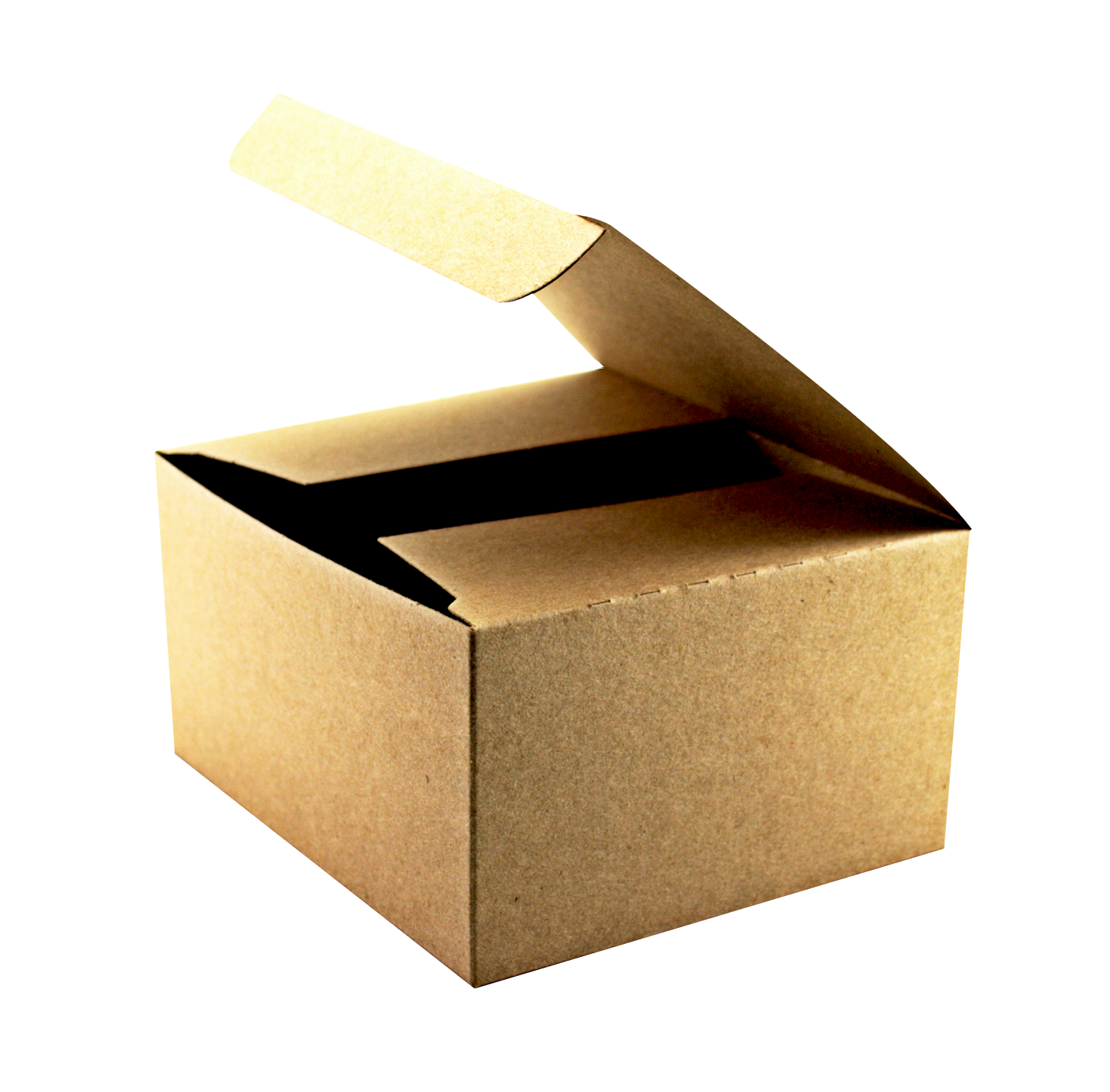 Open Cardboard Boxon Gray Background PNG