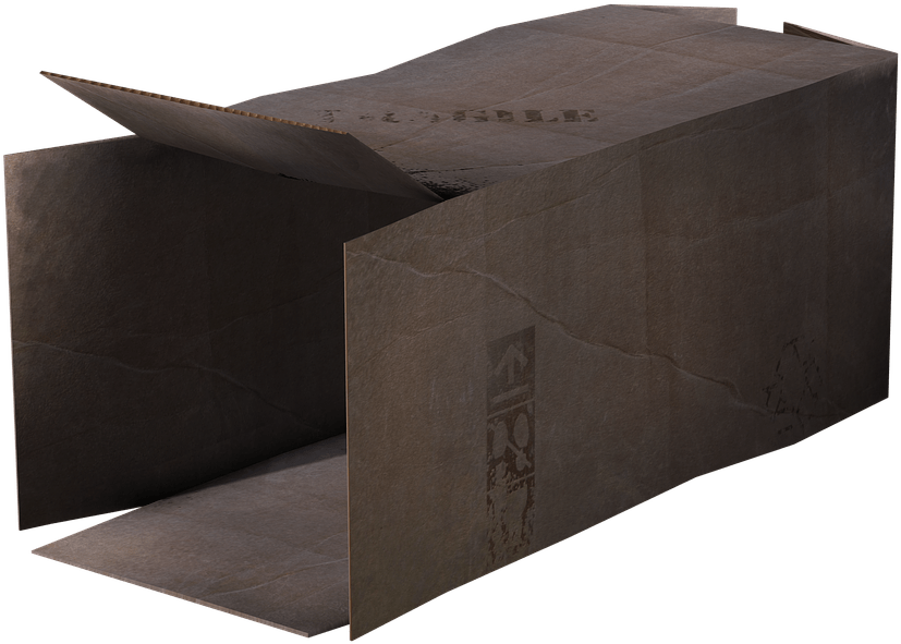 Open Cardboard Boxon Grey Background PNG