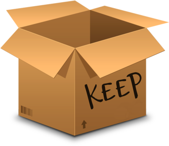 Open Cardboard Boxwith Keep Label PNG