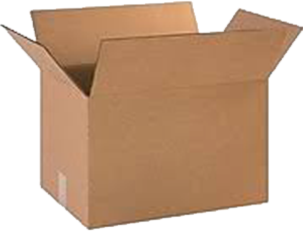 Open Cardboard Shipping Box PNG