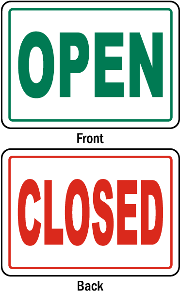 Download Open Closed Sign Flipside 